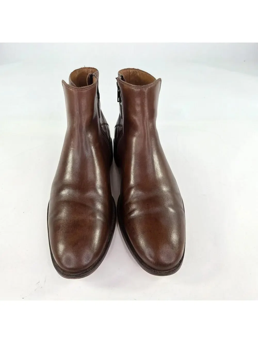 Johnston & Murphy leather Jodhpur boots US 9 M brown cognac side Zip Ankle Boot